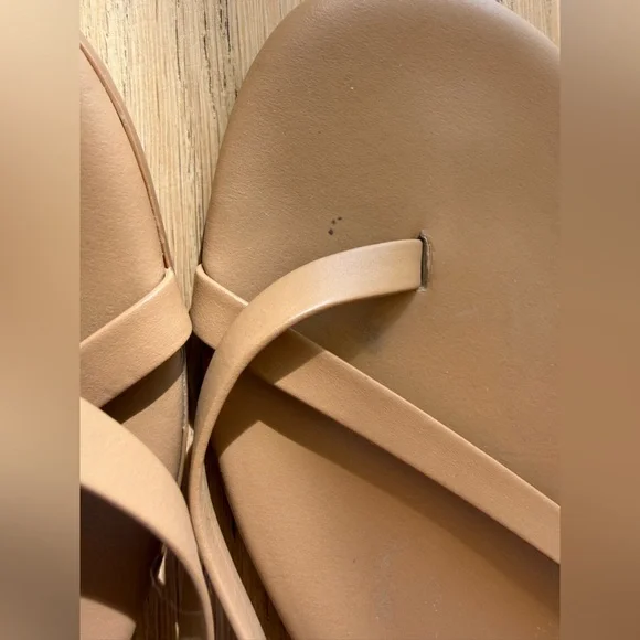 TKEES Nude Minimal Flip Flop Sandals Size 10 / EU 41 NWT w/ Pouch - Picture 3 of 4